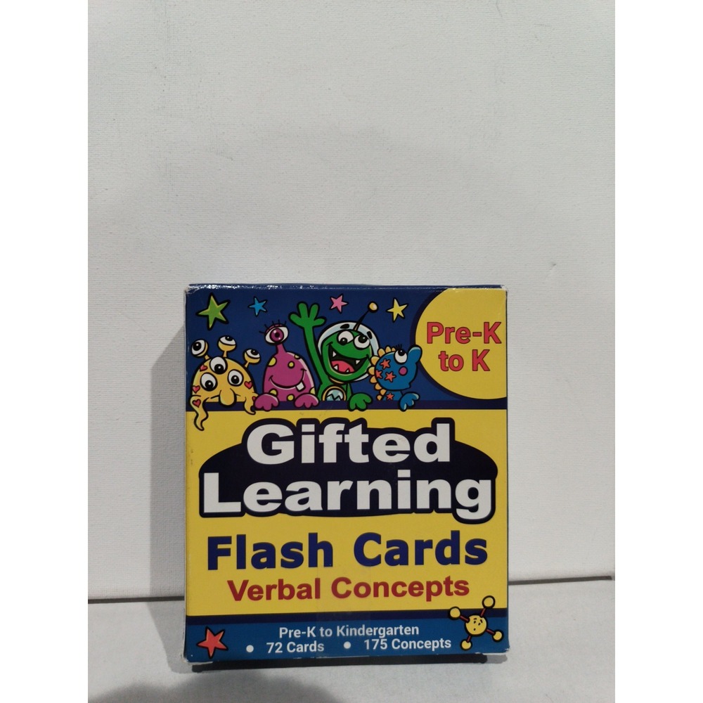 Testing Mom Verbal Concepts Gifted Learning Flash Cards for Pre K - Kindergarten